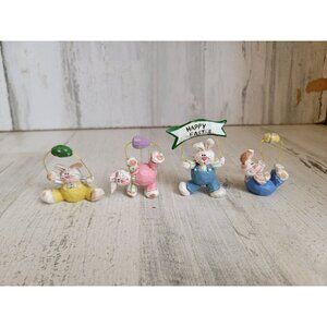 Eddie Walker tumbling Easter bunny egg happy spring figure set decor